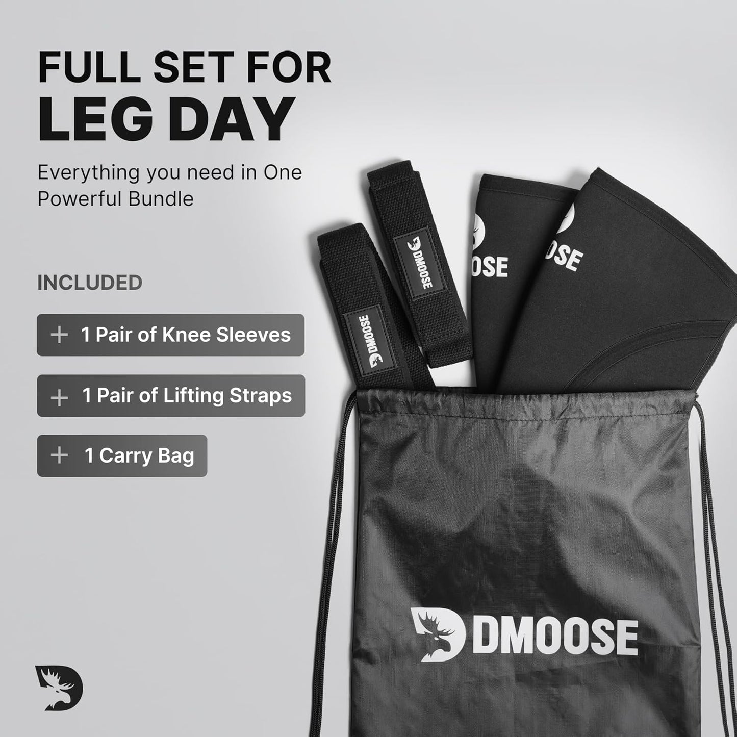 Knee Sleeves for Weightlifting (Pair) 78" Knee Wraps for Squats, Powerlifting & Joint Stability