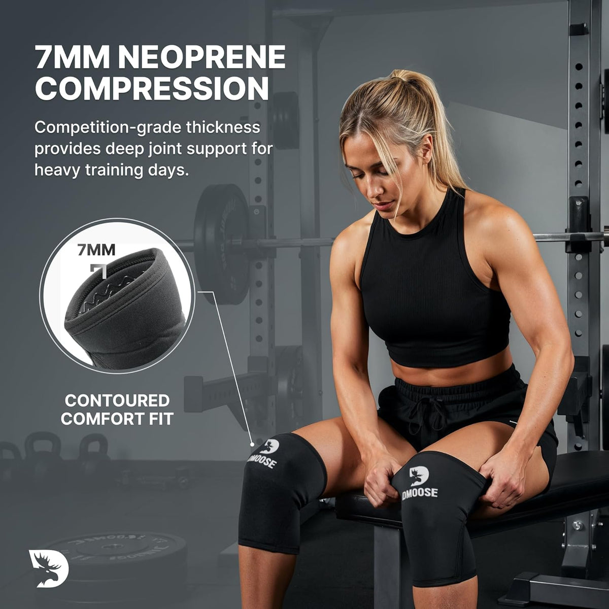 Knee Sleeves for Weightlifting (Pair) 78" Knee Wraps for Squats, Powerlifting & Joint Stability