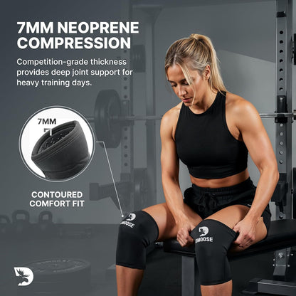 Knee Sleeves for Weightlifting (Pair) 78" Knee Wraps for Squats, Powerlifting & Joint Stability