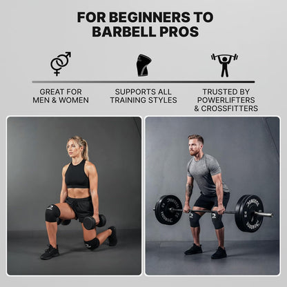 Knee Sleeves for Weightlifting (Pair) 78" Knee Wraps for Squats, Powerlifting & Joint Stability