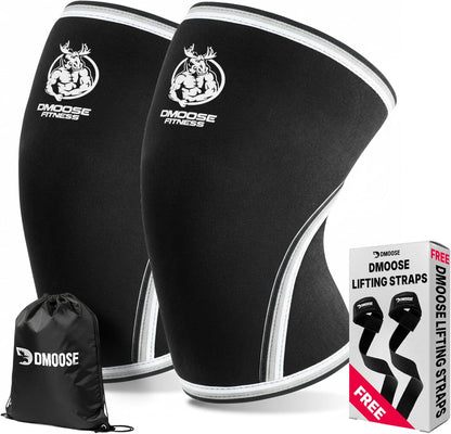 Knee Sleeves for Weightlifting (Pair) 78" Knee Wraps for Squats, Powerlifting & Joint Stability