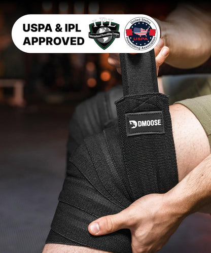 Knee Sleeves for Weightlifting (Pair) 78" Knee Wraps for Squats, Powerlifting & Joint Stability