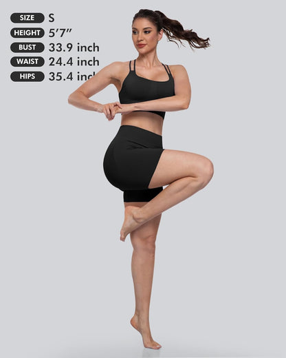 Sports Bras for Women, 4 Packs Padded High Support Workout Yoga Seamless Criss-Cross Racerback Bras