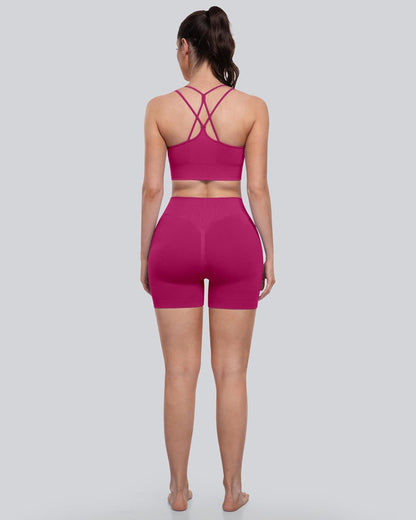 Sports Bras for Women, 4 Packs Padded High Support Workout Yoga Seamless Criss-Cross Racerback Bras