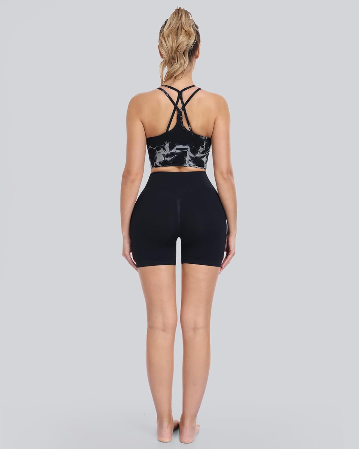 Sports Bras for Women, 4 Packs Padded High Support Workout Yoga Seamless Criss-Cross Racerback Bras