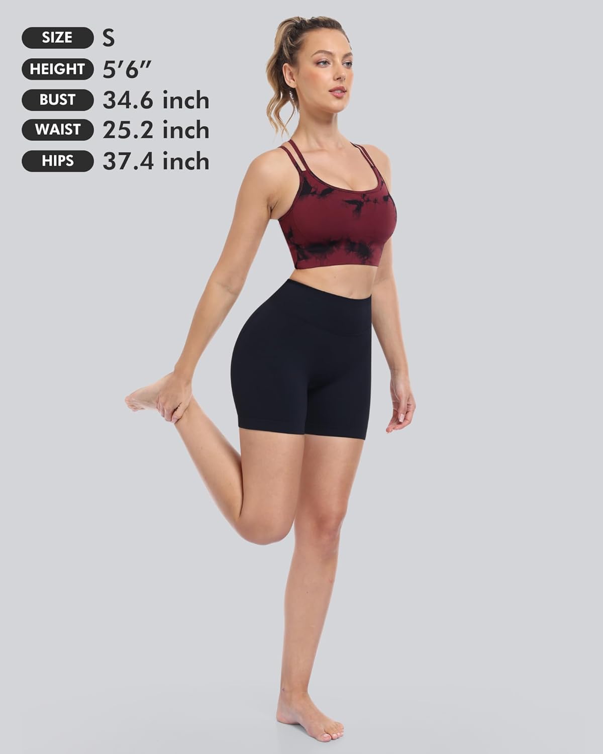 Sports Bras for Women, 4 Packs Padded High Support Workout Yoga Seamless Criss-Cross Racerback Bras