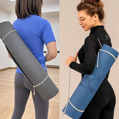 Yoga Mat Strap - 8MM Adjustable Paracord Carrier for Carrying Yoga Mats, Camping Pads & Blankets (Strap Only)