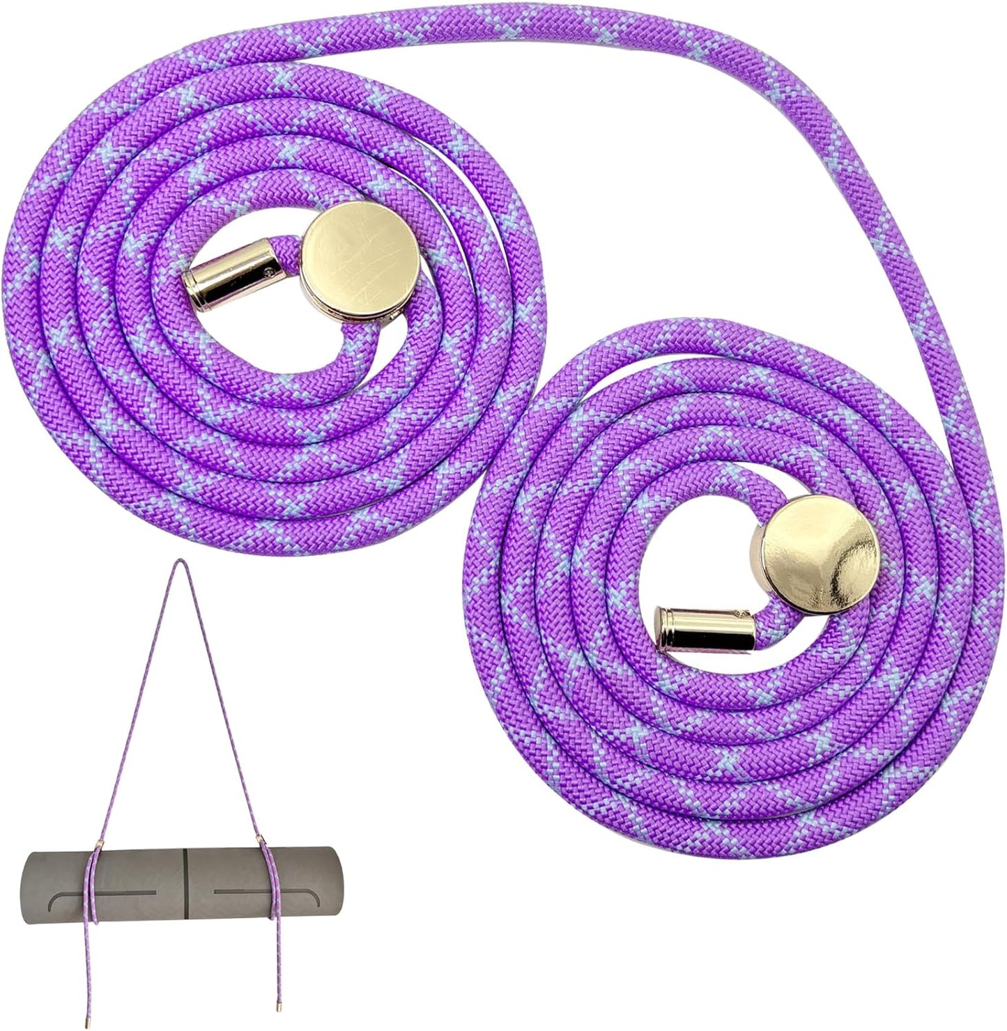 Yoga Mat Strap - 8MM Adjustable Paracord Carrier for Carrying Yoga Mats, Camping Pads & Blankets (Strap Only)