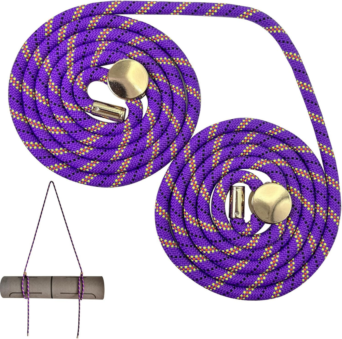 Yoga Mat Strap - 8MM Adjustable Paracord Carrier for Carrying Yoga Mats, Camping Pads & Blankets (Strap Only)