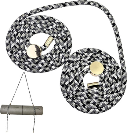 Yoga Mat Strap - 8MM Adjustable Paracord Carrier for Carrying Yoga Mats, Camping Pads & Blankets (Strap Only)