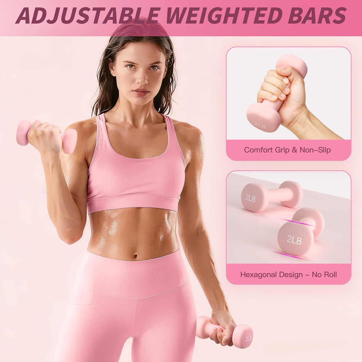 Pilates Kit, Home Pilates Workout Kit for Women, Pilates Equipment with 14.5" Pilates Ring and Ball, Resistance Bands, Dumbbells & Grip Socks for Home Workouts