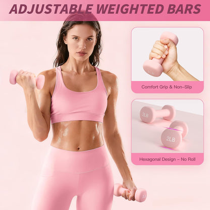 Pilates Kit, Home Pilates Workout Kit for Women, Pilates Equipment with 14.5" Pilates Ring and Ball, Resistance Bands, Dumbbells & Grip Socks for Home Workouts