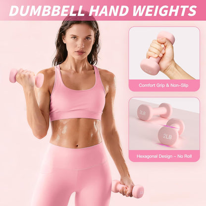 Pilates Kit, Home Pilates Workout Kit for Women, Pilates Equipment with 14.5" Pilates Ring and Ball, Resistance Bands, Dumbbells & Grip Socks for Home Workouts