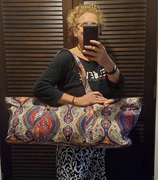 Large Yoga Mat Bag for Women Men, Travel Gym Bag for Pilates Office Beach Workout, Yoga Mat Tote Carrier with Mat Strap for 1/4" 1/2" Thick Exercise Yoga Mat