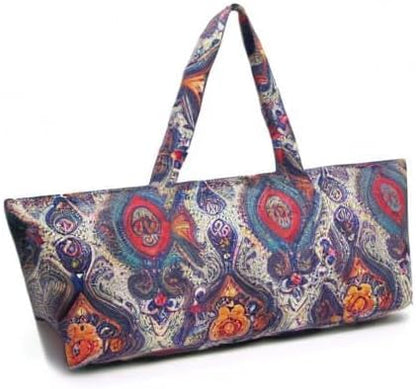 Large Yoga Mat Bag for Women Men, Travel Gym Bag for Pilates Office Beach Workout, Yoga Mat Tote Carrier with Mat Strap for 1/4" 1/2" Thick Exercise Yoga Mat