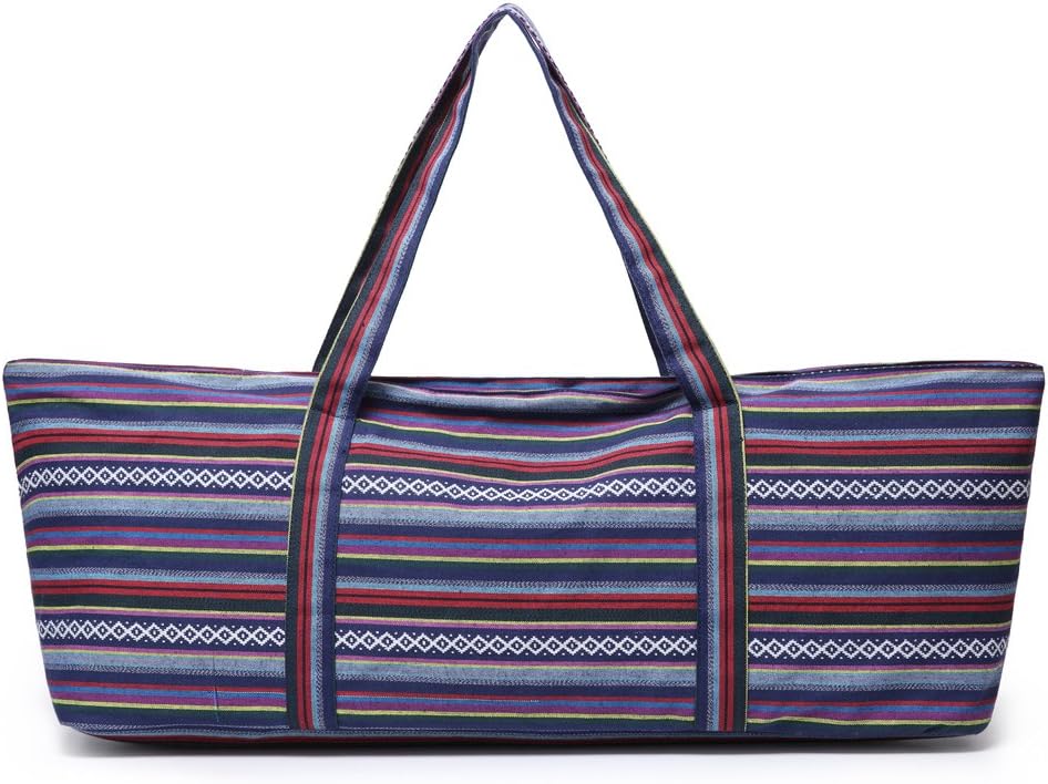 Large Yoga Mat Bag for Women Men, Travel Gym Bag for Pilates Office Beach Workout, Yoga Mat Tote Carrier with Mat Strap for 1/4" 1/2" Thick Exercise Yoga Mat
