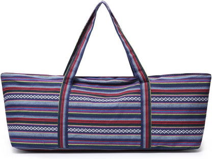 Large Yoga Mat Bag for Women Men, Travel Gym Bag for Pilates Office Beach Workout, Yoga Mat Tote Carrier with Mat Strap for 1/4" 1/2" Thick Exercise Yoga Mat