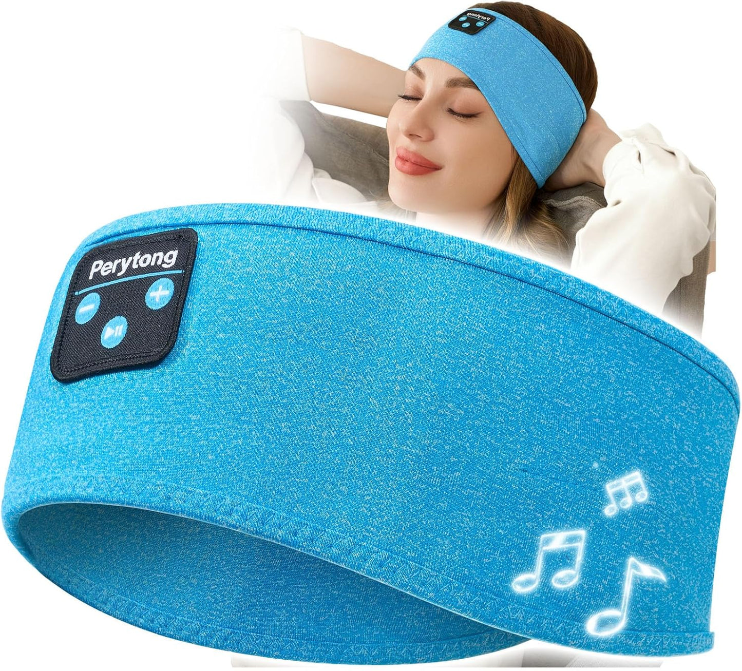 Sleep Headphones Wireless, Bluetooth Sports Headband Headphones with Ultra-Thin HD Stereo Speakers Perfect for Sleeping,Workout,Jogging,Yoga,Insomnia, Air Travel, Meditation (Grey)