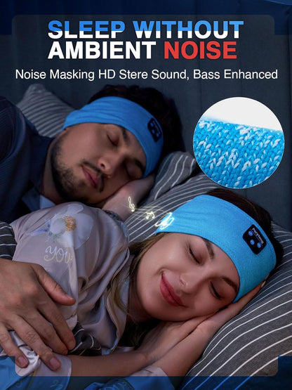 Sleep Headphones Wireless, Bluetooth Sports Headband Headphones with Ultra-Thin HD Stereo Speakers Perfect for Sleeping,Workout,Jogging,Yoga,Insomnia, Air Travel, Meditation (Grey)
