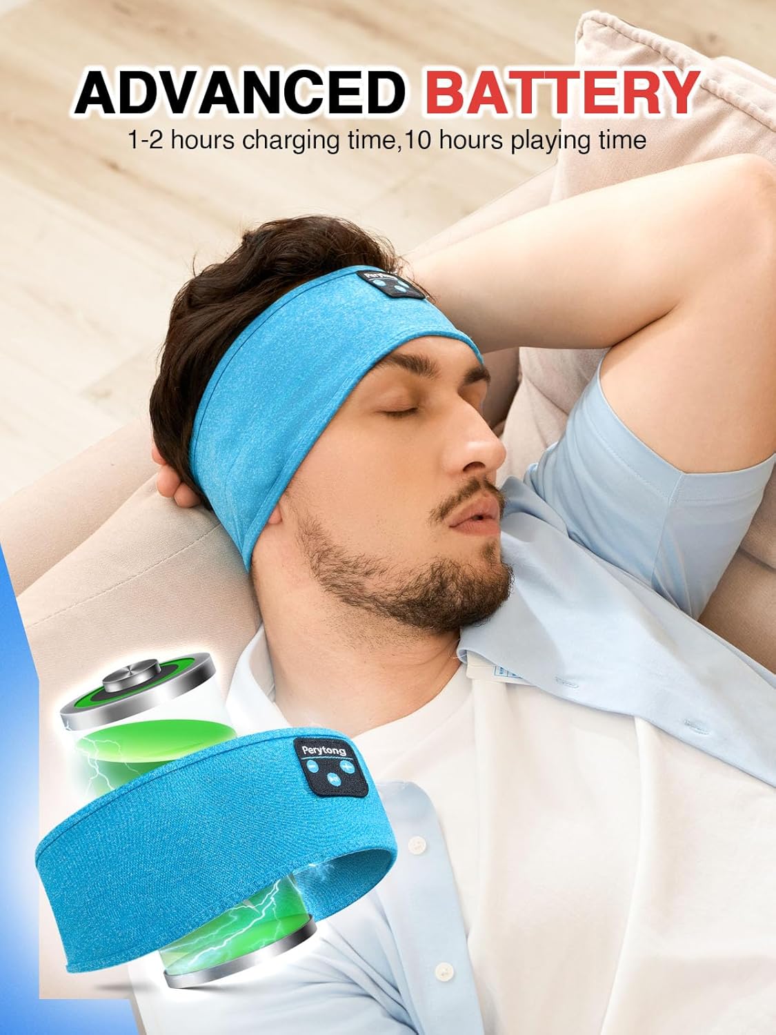 Sleep Headphones Wireless, Bluetooth Sports Headband Headphones with Ultra-Thin HD Stereo Speakers Perfect for Sleeping,Workout,Jogging,Yoga,Insomnia, Air Travel, Meditation (Grey)