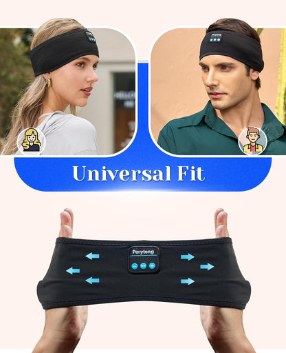 Sleep Headphones Wireless, Bluetooth Sports Headband Headphones with Ultra-Thin HD Stereo Speakers Perfect for Sleeping,Workout,Jogging,Yoga,Insomnia, Air Travel, Meditation (Grey)