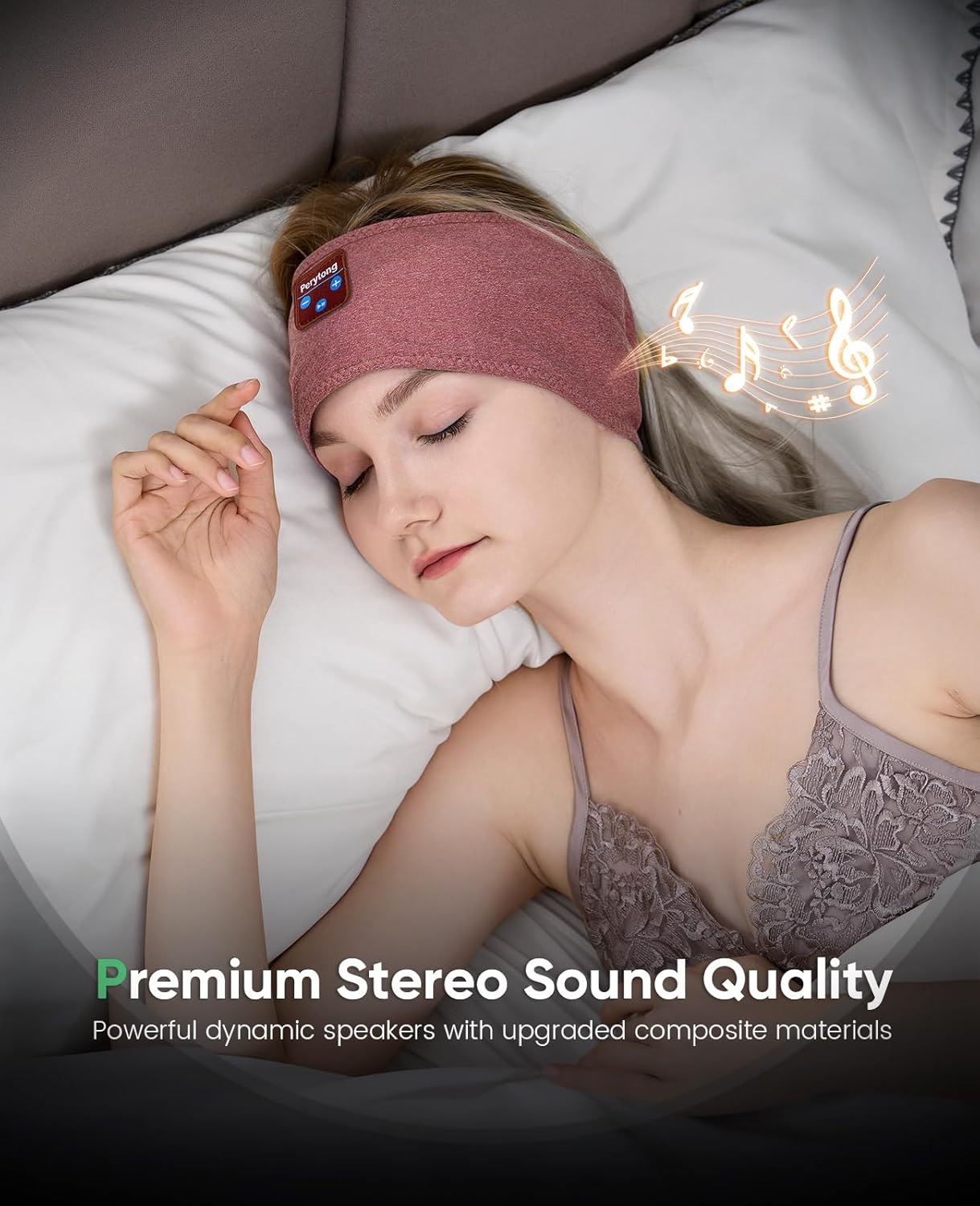 Sleep Headphones Wireless, Bluetooth Sports Headband Headphones with Ultra-Thin HD Stereo Speakers Perfect for Sleeping,Workout,Jogging,Yoga,Insomnia, Air Travel, Meditation (Grey)