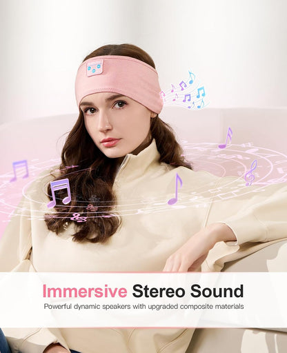 Sleep Headphones Wireless, Bluetooth Sports Headband Headphones with Ultra-Thin HD Stereo Speakers Perfect for Sleeping,Workout,Jogging,Yoga,Insomnia, Air Travel, Meditation (Grey)