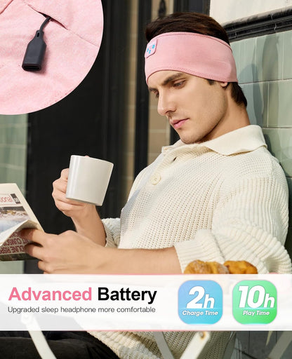 Sleep Headphones Wireless, Bluetooth Sports Headband Headphones with Ultra-Thin HD Stereo Speakers Perfect for Sleeping,Workout,Jogging,Yoga,Insomnia, Air Travel, Meditation (Grey)