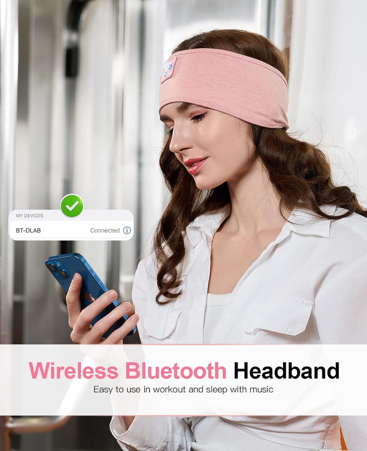 Sleep Headphones Wireless, Bluetooth Sports Headband Headphones with Ultra-Thin HD Stereo Speakers Perfect for Sleeping,Workout,Jogging,Yoga,Insomnia, Air Travel, Meditation (Grey)