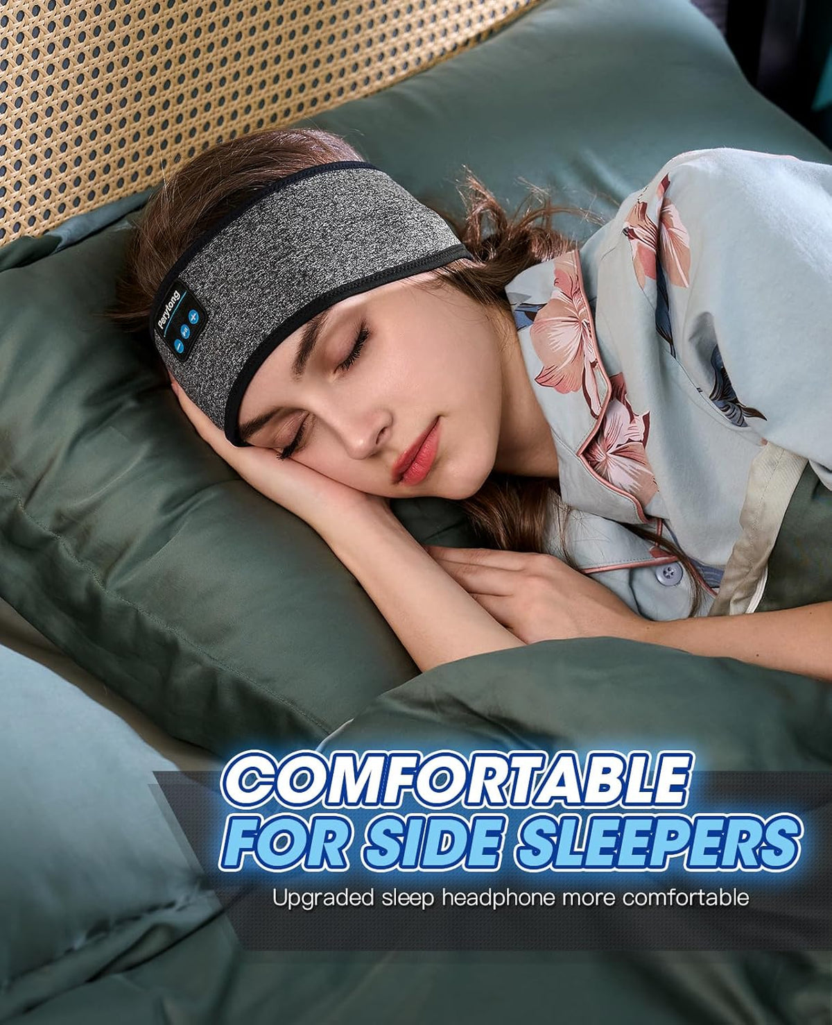 Sleep Headphones Wireless, Bluetooth Sports Headband Headphones with Ultra-Thin HD Stereo Speakers Perfect for Sleeping,Workout,Jogging,Yoga,Insomnia, Air Travel, Meditation (Grey)