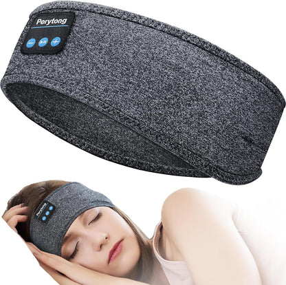 Sleep Headphones Wireless, Bluetooth Sports Headband Headphones with Ultra-Thin HD Stereo Speakers Perfect for Sleeping,Workout,Jogging,Yoga,Insomnia, Air Travel, Meditation (Grey)