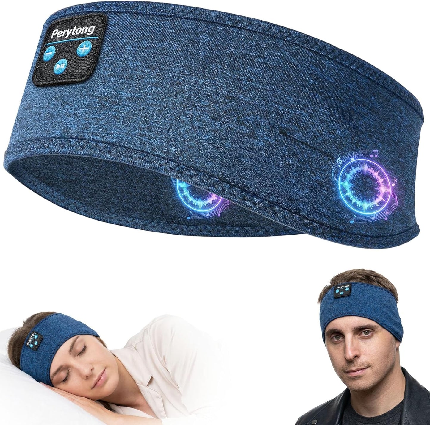 Sleep Headphones Wireless, Bluetooth Sports Headband Headphones with Ultra-Thin HD Stereo Speakers Perfect for Sleeping,Workout,Jogging,Yoga,Insomnia, Air Travel, Meditation (Grey)