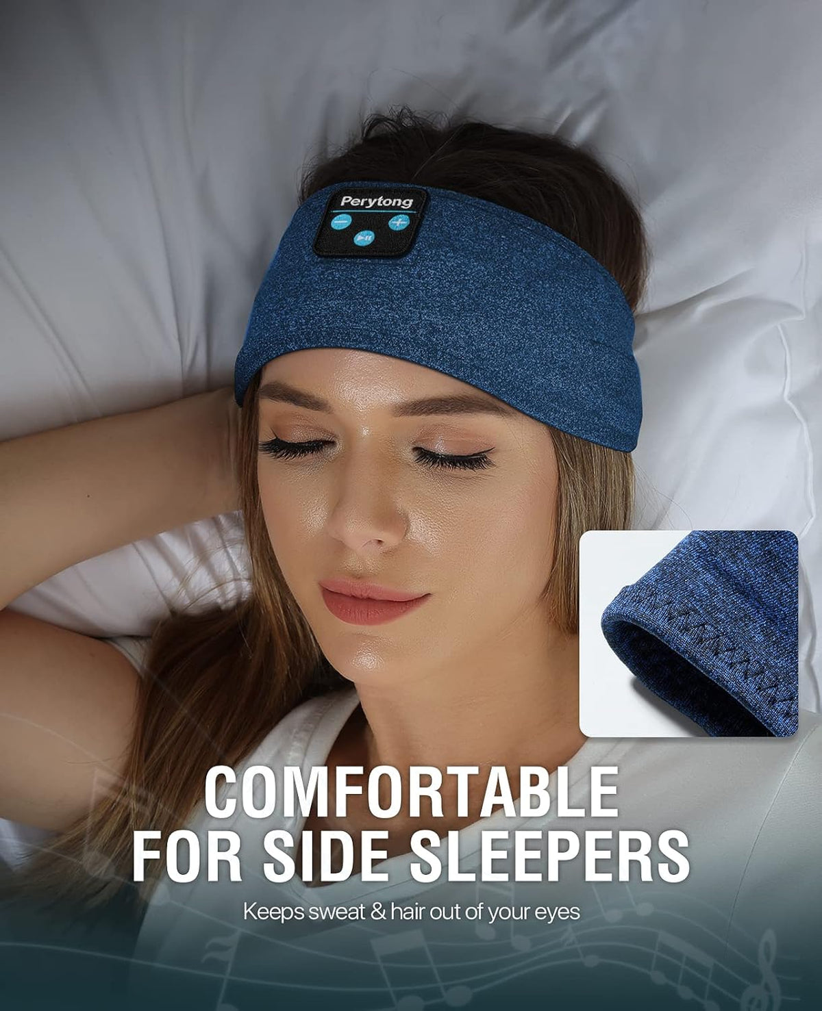 Sleep Headphones Wireless, Bluetooth Sports Headband Headphones with Ultra-Thin HD Stereo Speakers Perfect for Sleeping,Workout,Jogging,Yoga,Insomnia, Air Travel, Meditation (Grey)