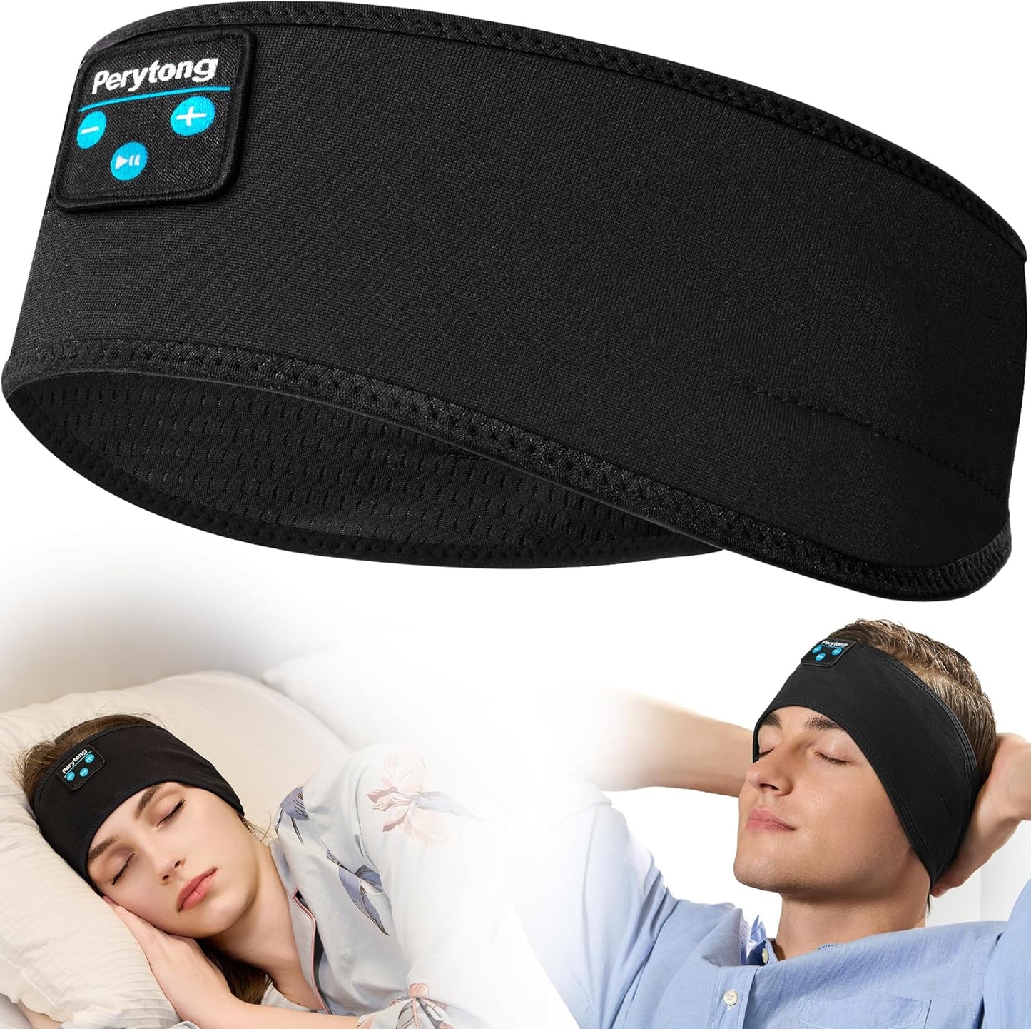 Sleep Headphones Wireless, Bluetooth Sports Headband Headphones with Ultra-Thin HD Stereo Speakers Perfect for Sleeping,Workout,Jogging,Yoga,Insomnia, Air Travel, Meditation (Grey)