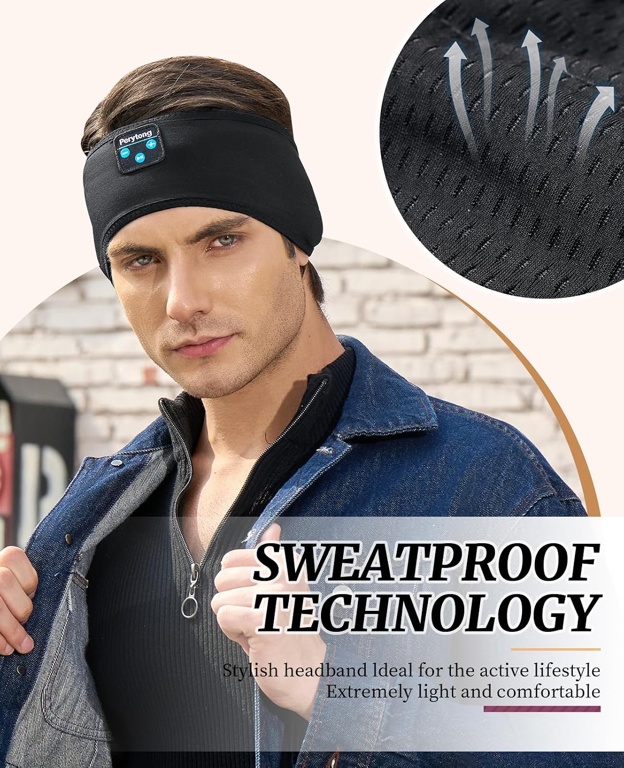 Sleep Headphones Wireless, Bluetooth Sports Headband Headphones with Ultra-Thin HD Stereo Speakers Perfect for Sleeping,Workout,Jogging,Yoga,Insomnia, Air Travel, Meditation (Grey)
