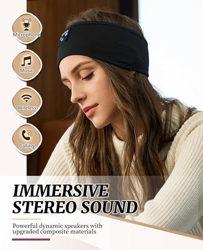 Sleep Headphones Wireless, Bluetooth Sports Headband Headphones with Ultra-Thin HD Stereo Speakers Perfect for Sleeping,Workout,Jogging,Yoga,Insomnia, Air Travel, Meditation (Grey)