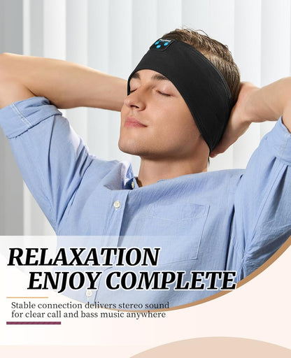 Sleep Headphones Wireless, Bluetooth Sports Headband Headphones with Ultra-Thin HD Stereo Speakers Perfect for Sleeping,Workout,Jogging,Yoga,Insomnia, Air Travel, Meditation (Grey)