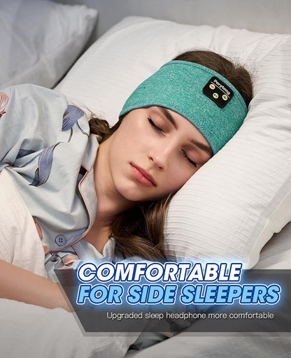 Sleep Headphones Wireless, Bluetooth Sports Headband Headphones with Ultra-Thin HD Stereo Speakers Perfect for Sleeping,Workout,Jogging,Yoga,Insomnia, Air Travel, Meditation (Grey)