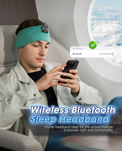 Sleep Headphones Wireless, Bluetooth Sports Headband Headphones with Ultra-Thin HD Stereo Speakers Perfect for Sleeping,Workout,Jogging,Yoga,Insomnia, Air Travel, Meditation (Grey)