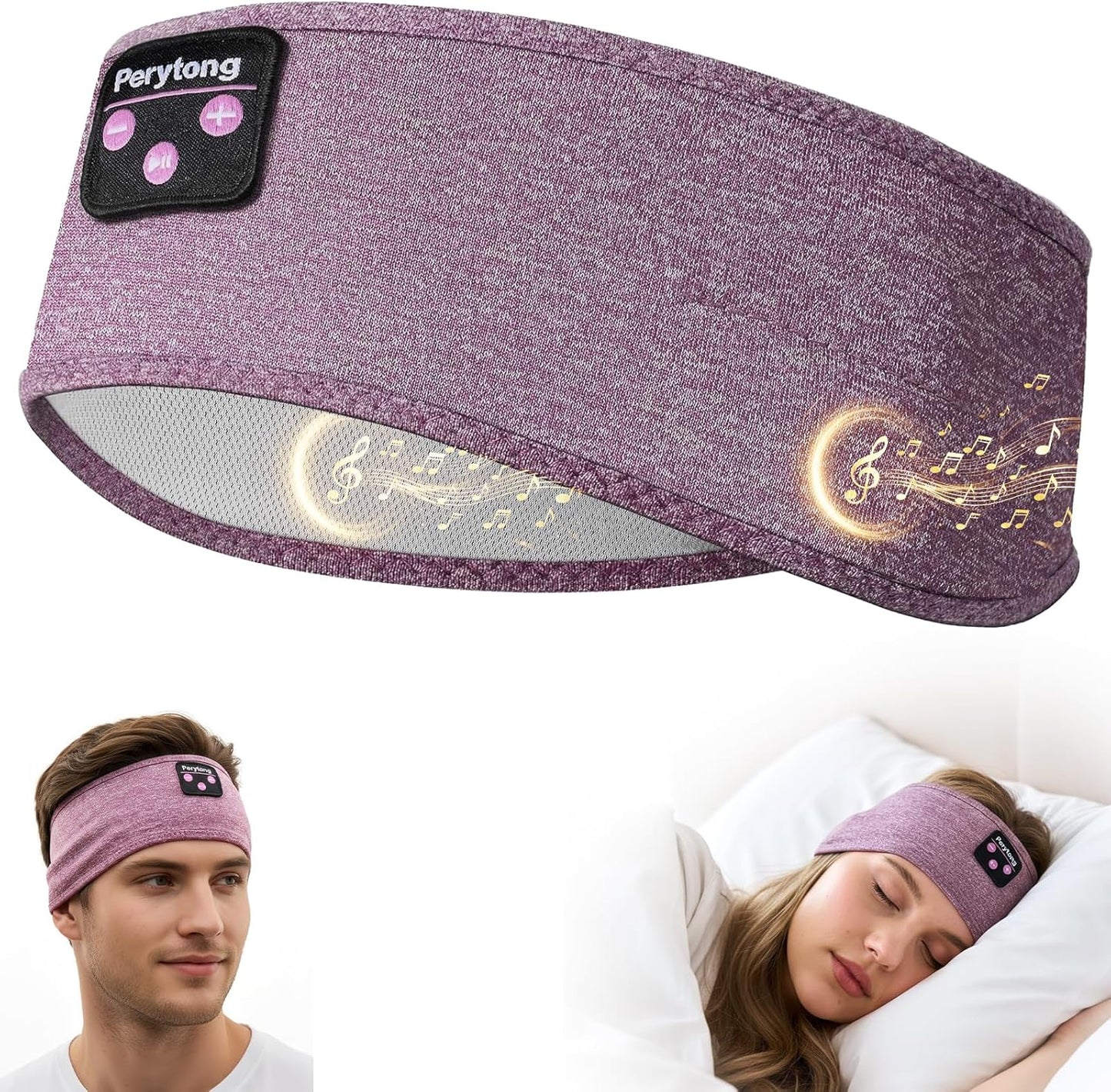 Sleep Headphones Wireless, Bluetooth Sports Headband Headphones with Ultra-Thin HD Stereo Speakers Perfect for Sleeping,Workout,Jogging,Yoga,Insomnia, Air Travel, Meditation (Grey)