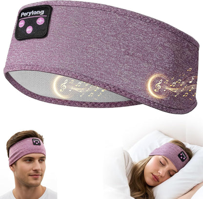 Sleep Headphones Wireless, Bluetooth Sports Headband Headphones with Ultra-Thin HD Stereo Speakers Perfect for Sleeping,Workout,Jogging,Yoga,Insomnia, Air Travel, Meditation (Grey)