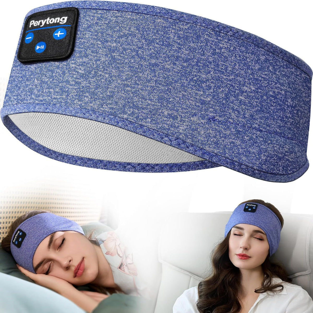 Sleep Headphones Wireless, Bluetooth Sports Headband Headphones with Ultra-Thin HD Stereo Speakers Perfect for Sleeping,Workout,Jogging,Yoga,Insomnia, Air Travel, Meditation (Grey)