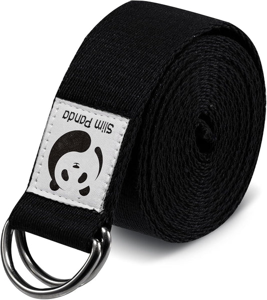 Yoga Strap for Stretching,Cotton Yoga Strap with Adjustable D-Ring Buckle,Non-Elastic Yoga Belt for Pilates,Gym Workouts,Physical Therapy,Improve Flexibility