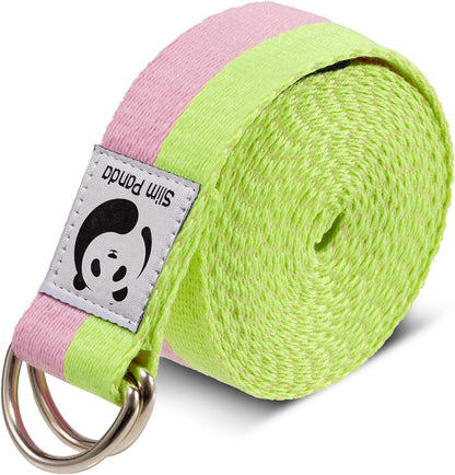 Yoga Strap for Stretching,Cotton Yoga Strap with Adjustable D-Ring Buckle,Non-Elastic Yoga Belt for Pilates,Gym Workouts,Physical Therapy,Improve Flexibility
