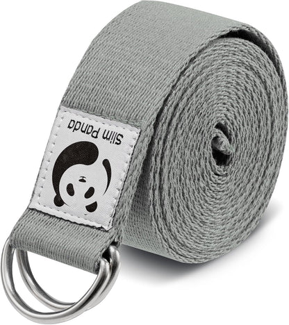 Yoga Strap for Stretching,Cotton Yoga Strap with Adjustable D-Ring Buckle,Non-Elastic Yoga Belt for Pilates,Gym Workouts,Physical Therapy,Improve Flexibility