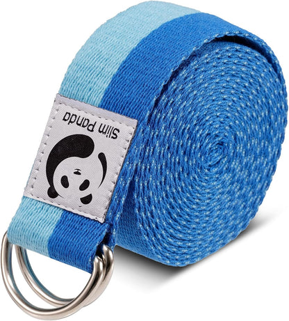 Yoga Strap for Stretching,Cotton Yoga Strap with Adjustable D-Ring Buckle,Non-Elastic Yoga Belt for Pilates,Gym Workouts,Physical Therapy,Improve Flexibility
