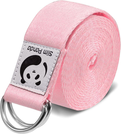Yoga Strap for Stretching,Cotton Yoga Strap with Adjustable D-Ring Buckle,Non-Elastic Yoga Belt for Pilates,Gym Workouts,Physical Therapy,Improve Flexibility