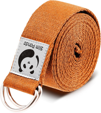 Yoga Strap for Stretching,Cotton Yoga Strap with Adjustable D-Ring Buckle,Non-Elastic Yoga Belt for Pilates,Gym Workouts,Physical Therapy,Improve Flexibility