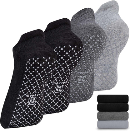 Unisex Non Slip Grip Socks with Cushion for Yoga Pilates Barre Home & Hospital