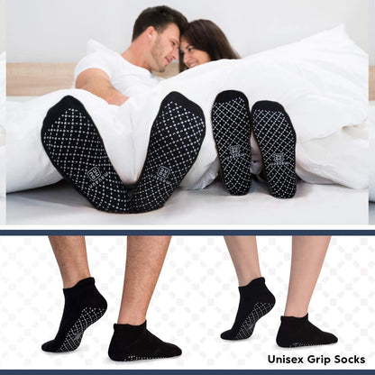 Unisex Non Slip Grip Socks with Cushion for Yoga Pilates Barre Home & Hospital